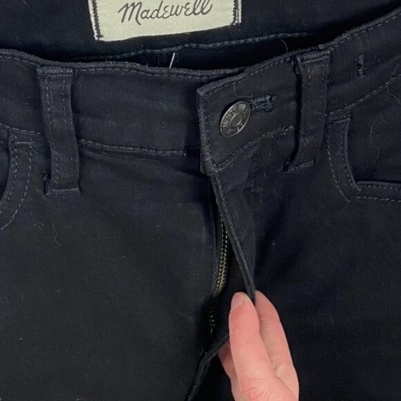 Madewell Black Roadtripper High Rise Jeans Size 26 Stretch Denim Timeless Skinny - Picture 8 of 13